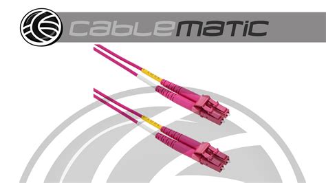 Cable de fibra óptica OM4 multimodo MMF dúplex 50µm 125µm LC PC de 1m