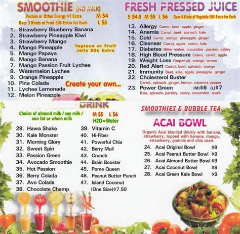 Hawa Smoothies And Bubble Tea Menu Urbanspoonzomato