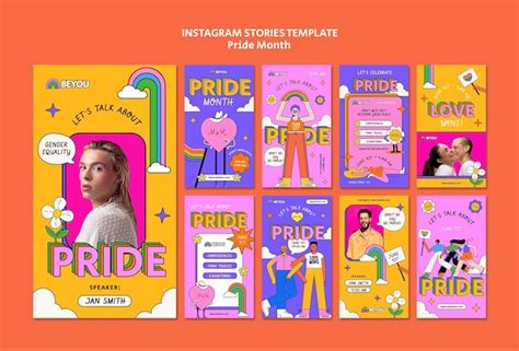 Free Psd Pride Month Celebration Instagram Stories