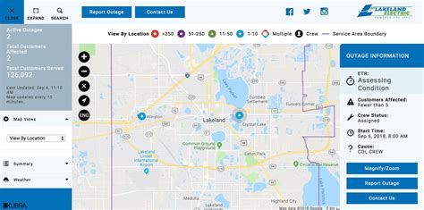 Lakeland Electric Power Outage Map Map Of Florida