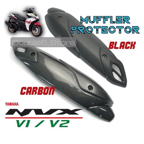 YAMAHA NVX155 NVX 155 V1 V2 MUFFLER PROTECTOR EXHAUST COVER CARBON