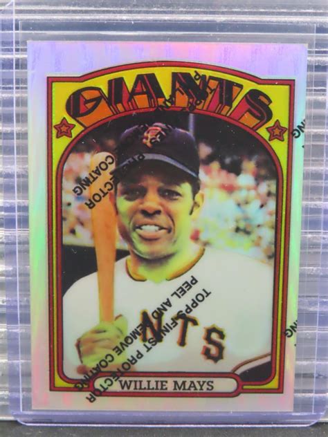 Topps Finest Willie Mays Reprint Refractor W Coating