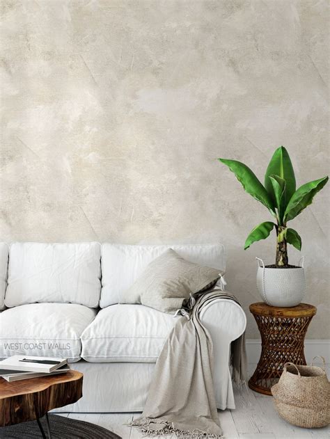 Neutral Canvas Textured Wallpaper Venetian Plaster Faux Texture