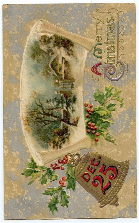 Lot Antique Vintage Postcard Christmas