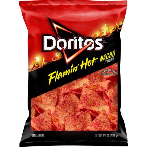 Doritos Flamin Hot Nacho Flavored Tortilla Chips SmartLabel