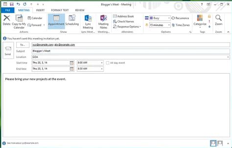 How To Send An Invitation For A Meeting In Outlook
