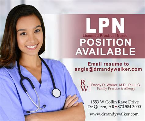 We Are Hiring Licensed Practical Nurses Dr Randy Walker