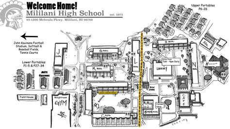 Mililani High School Campus Map - Map