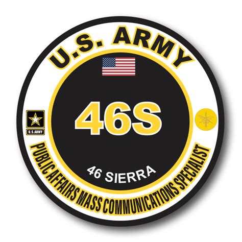 US Army 46S Public Affairs Mass Communications Specialist MOS Decal