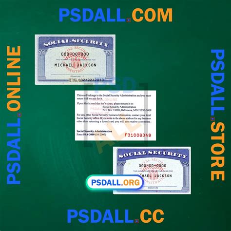 SSN Card PSD Template - psdall.org