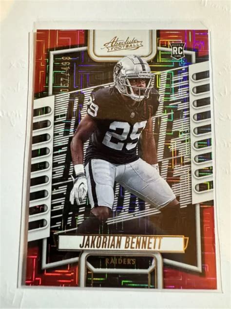 JAKORIAN BENNETT RC 2023 Absolute Football 191 Rookie Red Squares 499