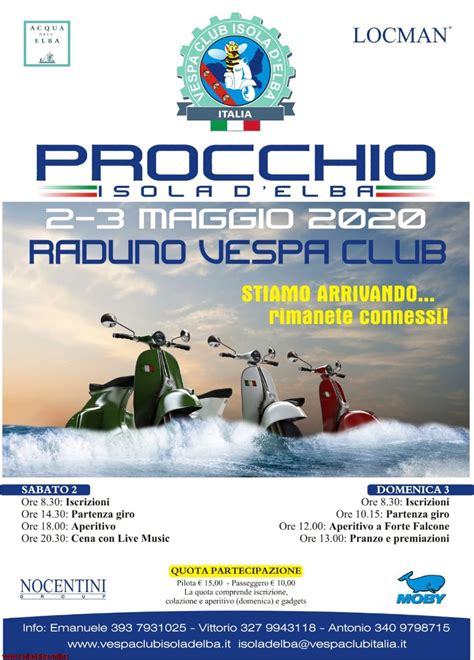 Raduno Vespa Club Isola D Elba Procchio Marciana Eventi Isola D Elba