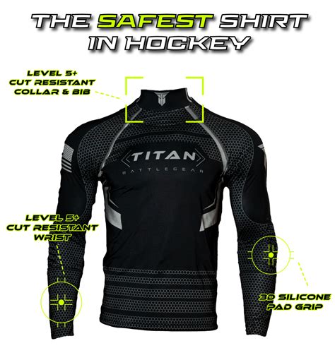 Titan Battlegear Elite Hockey Neck Guard Shirts Titan Battlegear