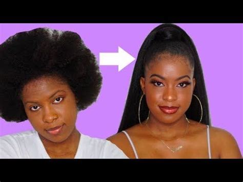 How To Slick Down Short C Hair Yaki Straight Ponytail