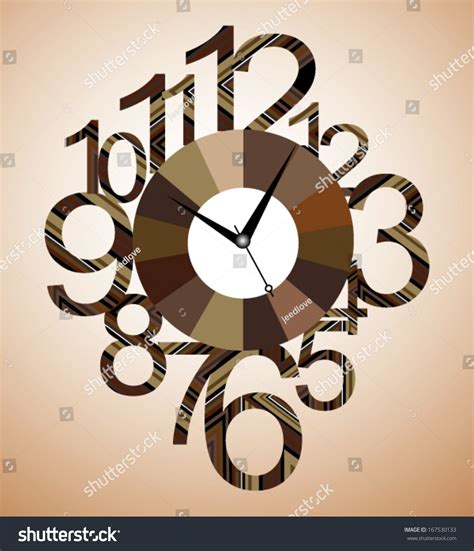 Creative Clock Face Design Colorful. Stock Vector Illustration ...