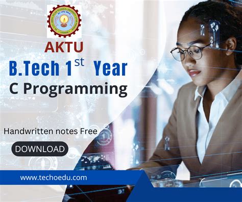 Aktu B Tech First Year C Programming Free Handwritten Notes Pdf Download Techoedu