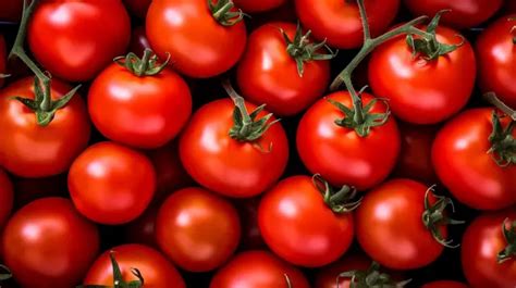 Abundant Tomato Background Fresh Ripe Vegetables Bursting With Vitamins