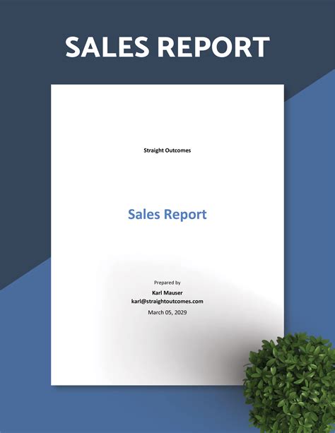 Sales Report Template - Download in Word, Google Docs, Apple Pages | Template.net