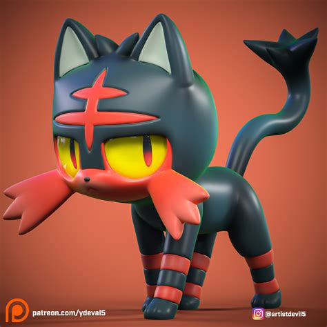 Fichier Stl Pokémon Litten・modèle à Télécharger Et à Imprimer En 3d・cults