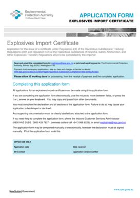 Fillable Online Epa Govt BApplicationb Form For An Explosives Import