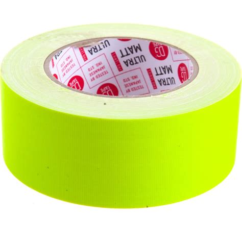 Клейкая лента DGTAPE ultraMATT - Гаффа тейп 50мм/25м - Желтый (светится ...