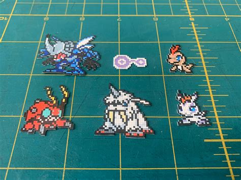 Digimon Pixel Art Magnet Etsy