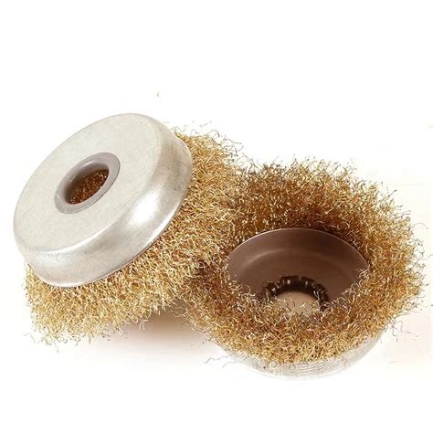 Round Steel Wire Cup Wheel Brush Knot Rust Removal Brushes Crimped