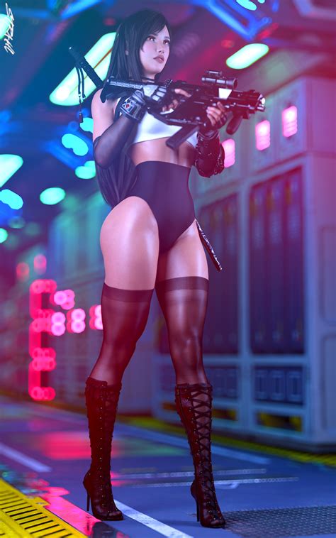 Cyber Tifa Pin Up III By STR4HL Hentai Foundry