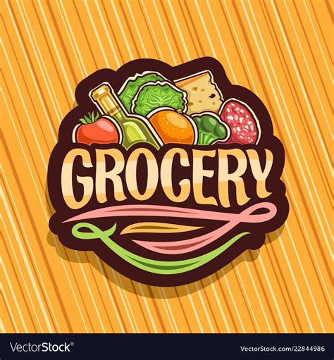 Logo for grocery store Royalty Free Vector Image