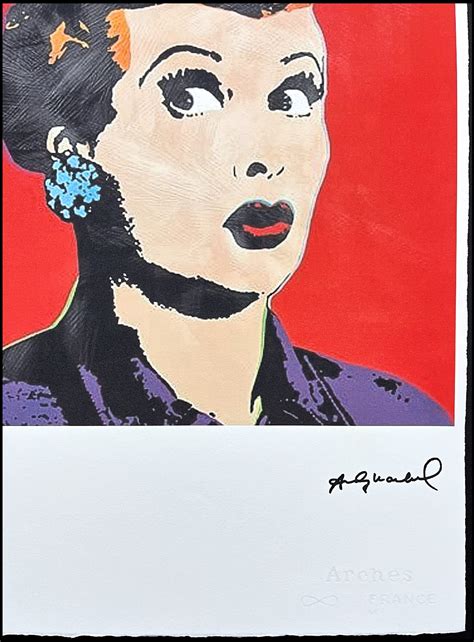 Andy Warhol After I Love Lucy Signed Certificate Limited Edition 57