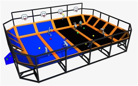 Trampoline Clipart Park - Cartoon Trampoline Park Png , Free ...