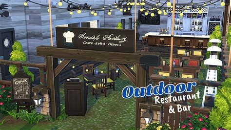 Outdoor Restaurant Bar A Sims 4 Speed Build YouTube