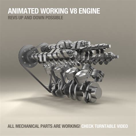 v8 engine work animation obj