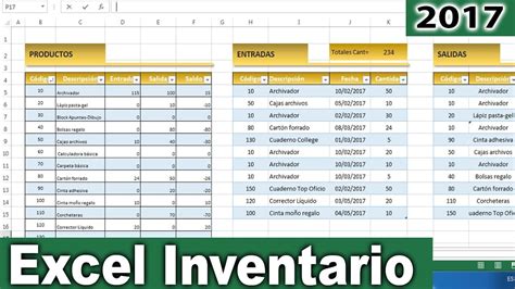 Como Hacer Un Inventario De Insumos En Excel Image To U