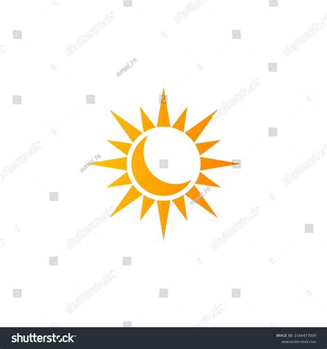 Sun Moon Logo Stock Vector Stock Vector (Royalty Free) 2166477009 ...