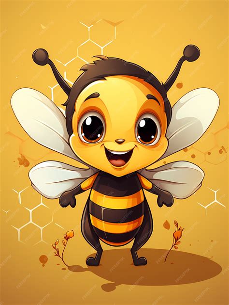 Free Photo Portrait Of Cute Animated Bee