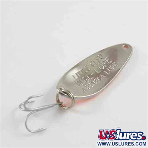 Vintage Seneca Little Cleo UV, 1/4oz Glow / Nickel fishing spoon #2919