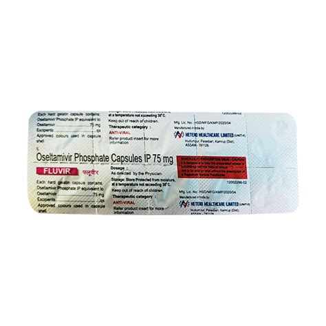 Fluvir 75mg Capsule 10 S Price Uses Side Effects Netmeds