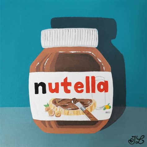 Nutella Jar Pintura Lienzo Decoraci N De Pared Arte De Etsy Espa A