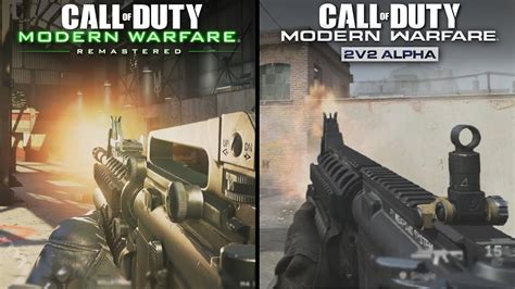 Call Of Duty Modern Warfare Alpha Vs Modern Warfare Remastered