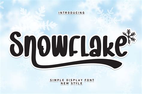 Snowflake Font by Misterletter.co · Creative Fabrica