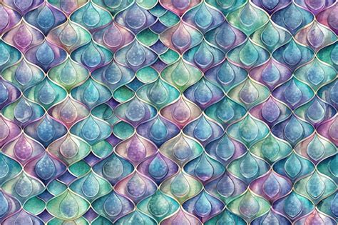 Premium Photo Fantasy Mermaid Scales Seamless Pattern