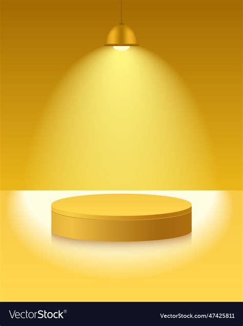 Light podium with hanging lamp spot Royalty Free Vector