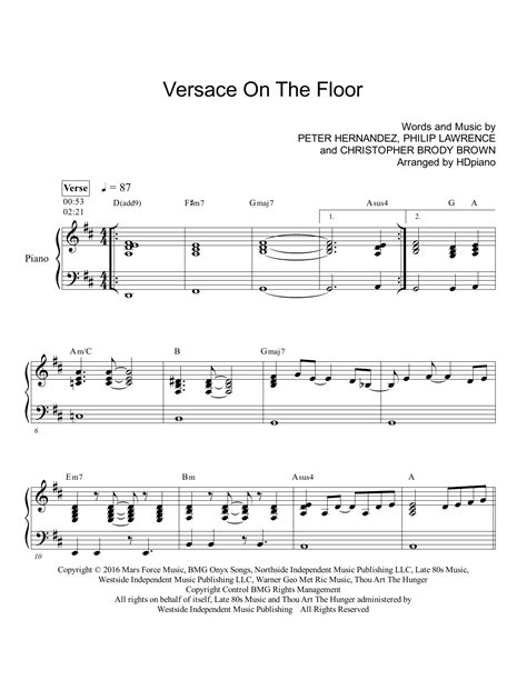 How To Play Versace On The Floor On Piano The Floors