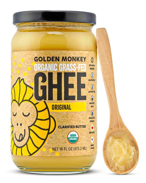 Organic Ghee Butter Grass Fed Clarified 16 Oz Ghee Butter Unsalted Butter Certified Organic