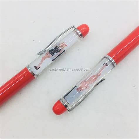 Plastic Women Strip Off Dress Naked Pen Gift Promotional Liquid Ball