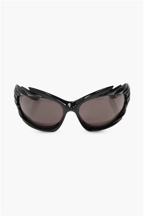 Black Spike Rectangle Sunglasses Balenciaga Vitkac GB