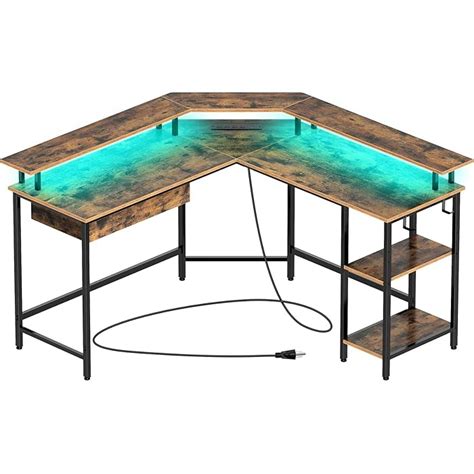 Buy Rolanstar Computer Desk With Drawer Reversible L Shaped