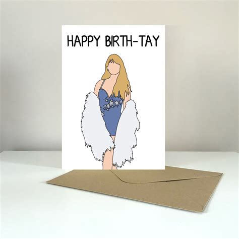 Happy Birth Tay Taylor Swift Inspired Birthday Card Etsy