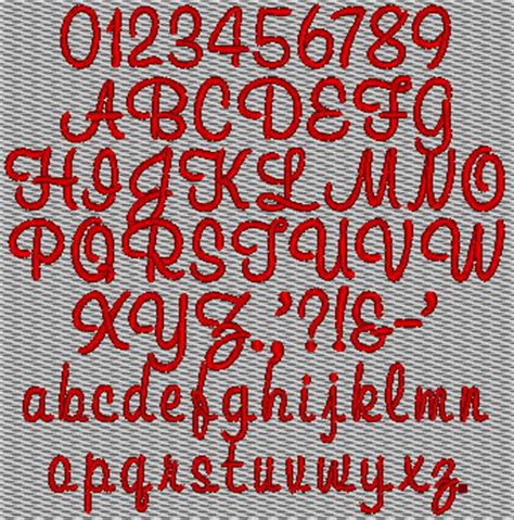 Keyboard Lettering fonts for iPunch, SEDS, Capital, Mesa